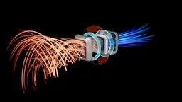 Detailed 3D visualization of electric heater elements with heat emission, optimized for Blender rendering.