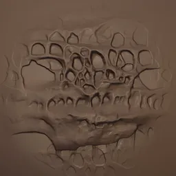 Porous Rock Rugged Brush