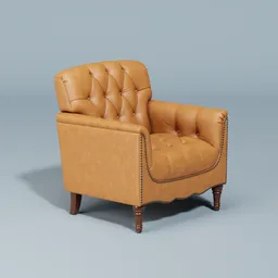 Tufted Leather Armchair