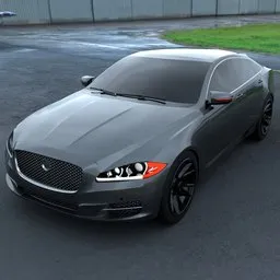 Jaguar XJ(Rigged)