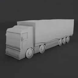Low-poly long-truck