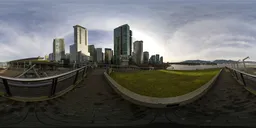 Downtown Cityscape Cloudy Day