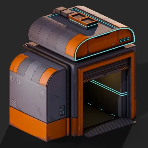 Sci-Fi Industrial Cargo Module