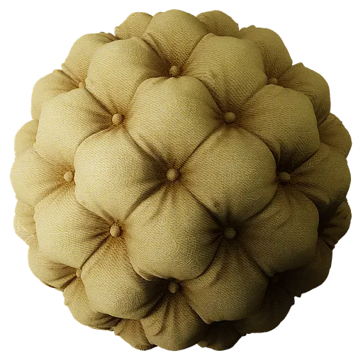 Fabric Deep Buttoning Gold