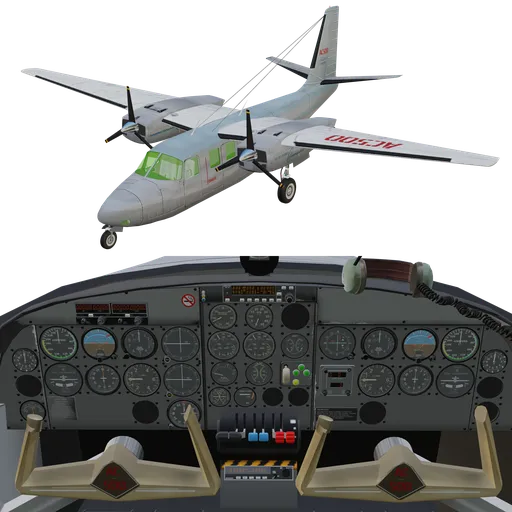 Twin-Engine Propeller Aircraft
