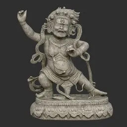 Standing Bodhisattva Weathered Stone