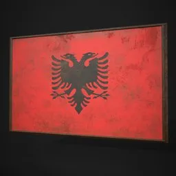 Albania Flag Picture Frame