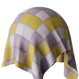 Yellow & Lavender Patchwork Cloth