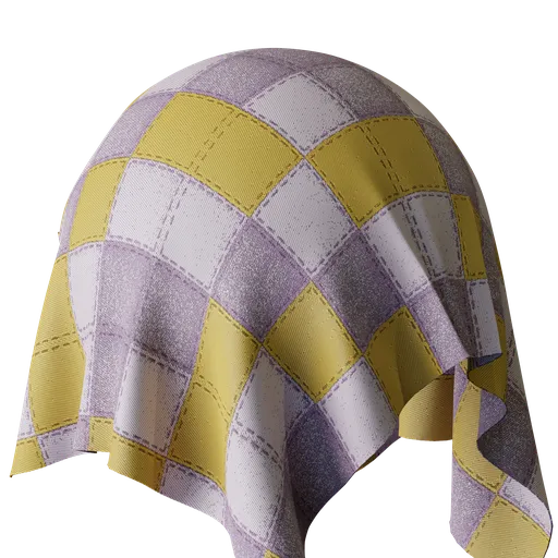 Yellow & Lavender Patchwork Cloth