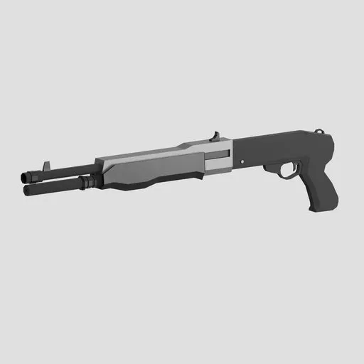 Low Poly Tactical Pump Shotgun