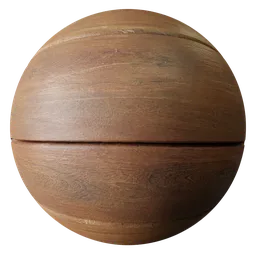2K seamless Mahogany Wood PBR texture for realistic rendering in Blender 3D and other modeling software.