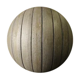 High-quality 2K PBR wood texture for Blender 3D, suitable for floors and fences with realistic displacement effect.
