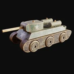 Wooden Toy Medium Tank