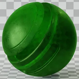 Glass Imperfections Green Misted