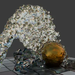 Jet of liquid simulation (GN)