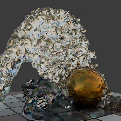 Jet of liquid simulation (GN)