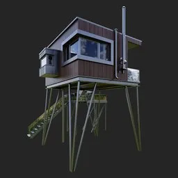 Modern Wood Stilt House