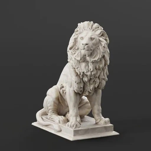 statue of Lion at the entrance in Vienna