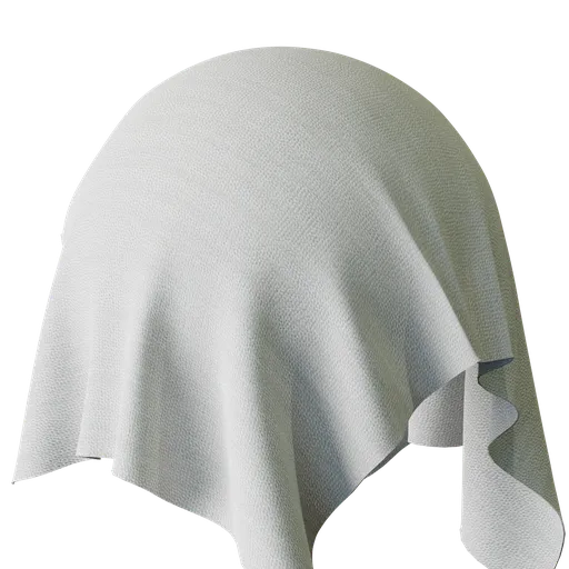 High-resolution white fabric texture for 3D rendering in Blender, suitable for realistic cloth detailing in digital models.
