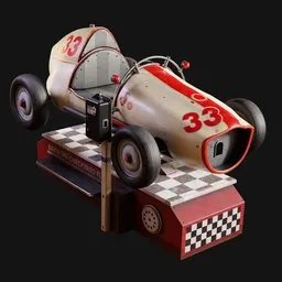 Old Coin-Op RaceCar Ride