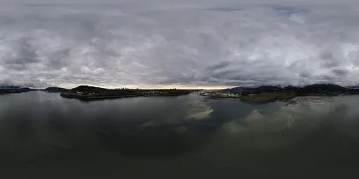 Overcast Clouds Sunset Aerial