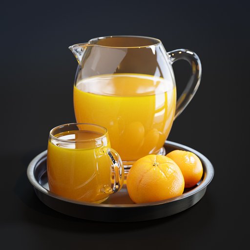 Orange Juice | FREE 3D Beverage models | BlenderKit