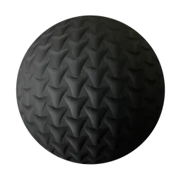 Black Geometric Interlocking Rubber