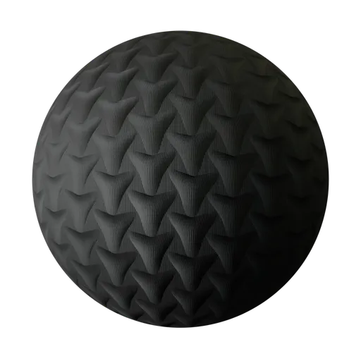 Black Geometric Interlocking Rubber