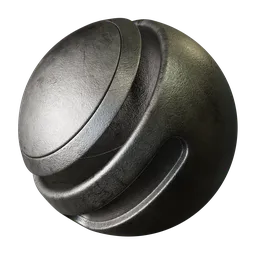 High-resolution PBR raw iron texture with subtle rust, suitable for Blender 3D and other 3D applications.