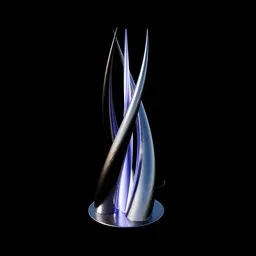 Abstract Sci-Fi Twisted Spikes Floor Lamp