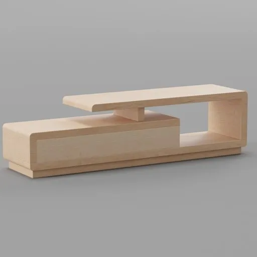 Modern Tiered Wooden TV Stand