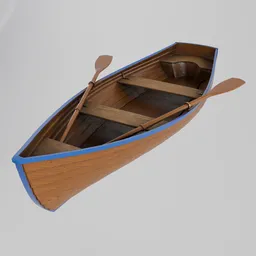 Wooden Rowboat