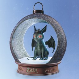 Christmas tree toy dragon 2024