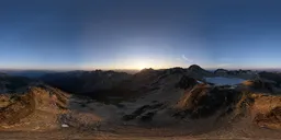 Mountain Landscape Aerial Sunset