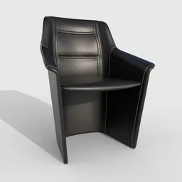 Office Armchair Black Leather