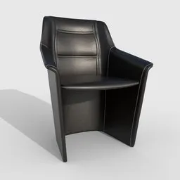 Office Armchair Black Leather