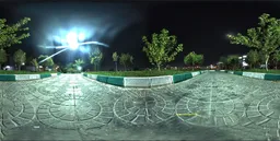 Park at Night Lit Promenade