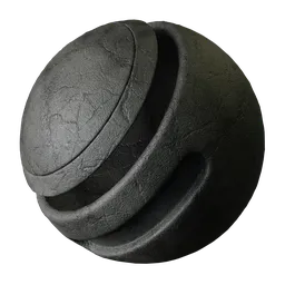 Cracked Dark Asphalt