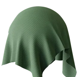 Green Ribbed Fabric