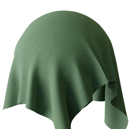 Green Ribbed Fabric