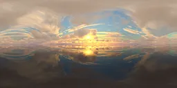 Setting sun over the sea