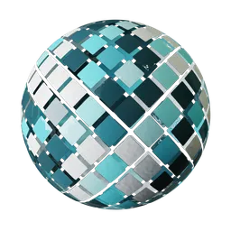 Glossy Tiled Mosaic Surface
