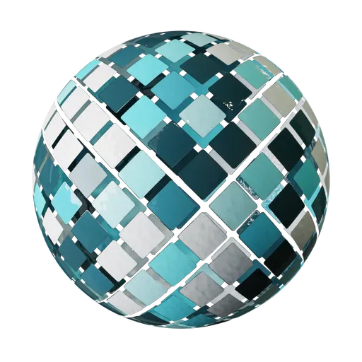 Glossy Tiled Mosaic Surface