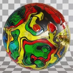 Abstract art window Glass procedural