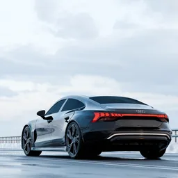 Audi Hyperrealistic car Scene on Highway