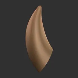 3D Blender sculpting brush creating decorative curve pattern for model surface detailing.