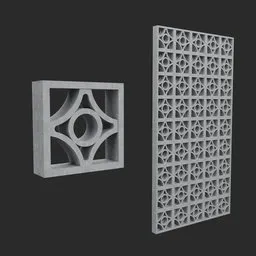 Ventilation Blocks Wall (Star Design)