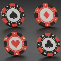 Chips Set Low Poly Game Asset