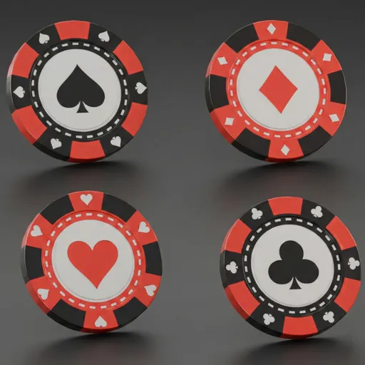 Chips Set Low Poly Game Asset