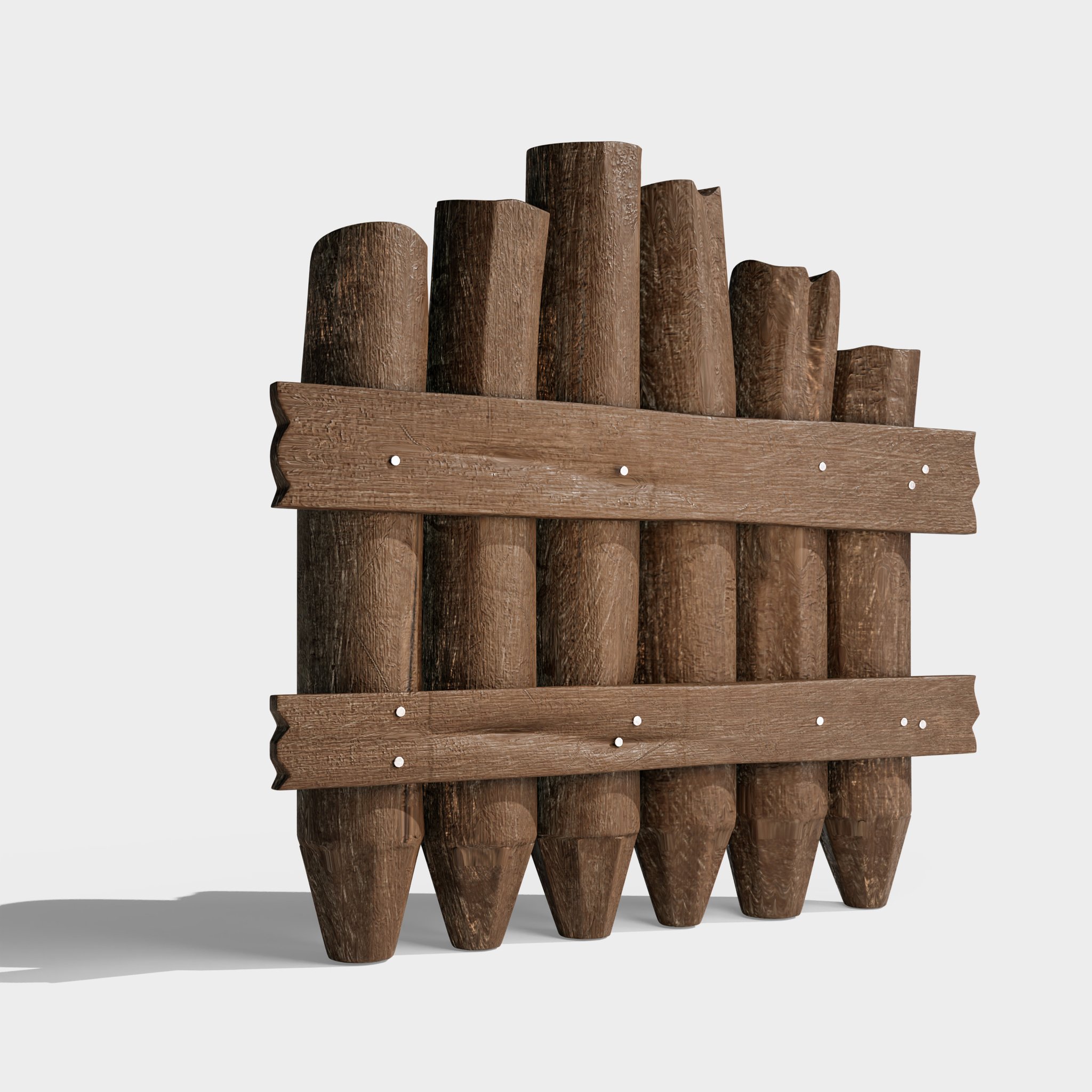 Wood Fence 1 3D Fence models BlenderKit
